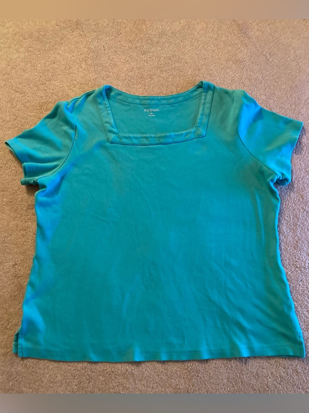 Kim Rogers Turquoise Cotton Top